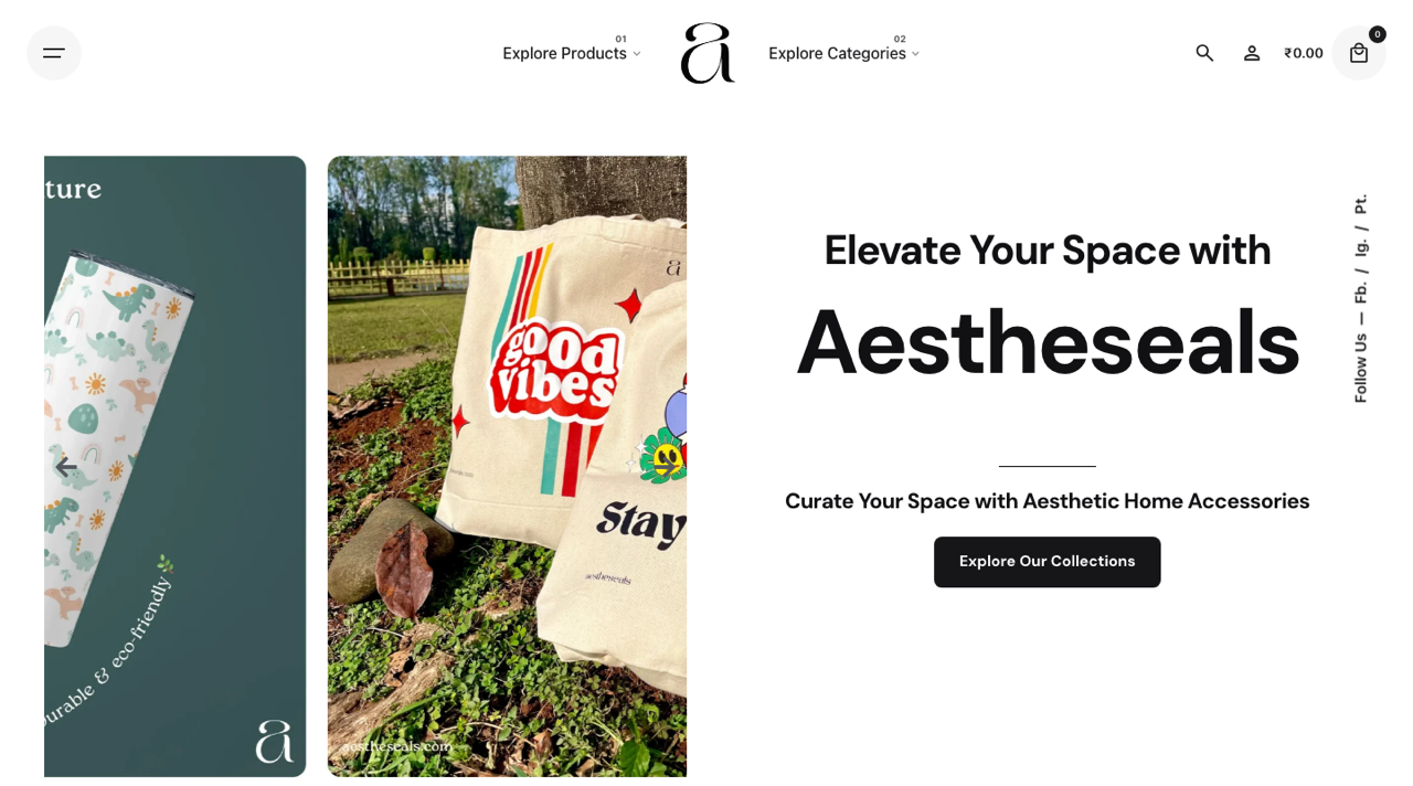 Screenshot of the Aestheseals website